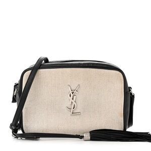 Saint Laurent Linen Lou Lou Canvas Bag